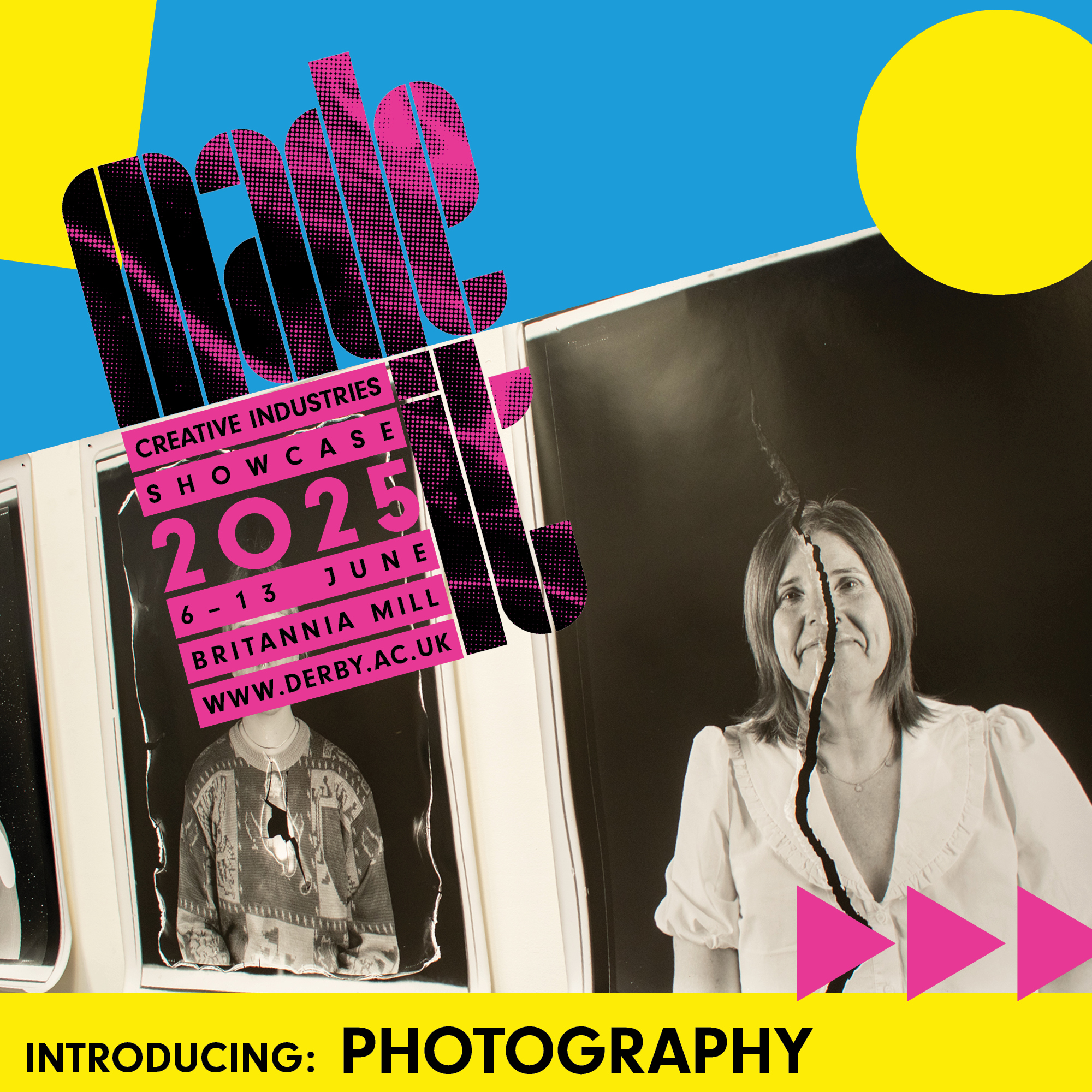 social media slide showcasing photography student work